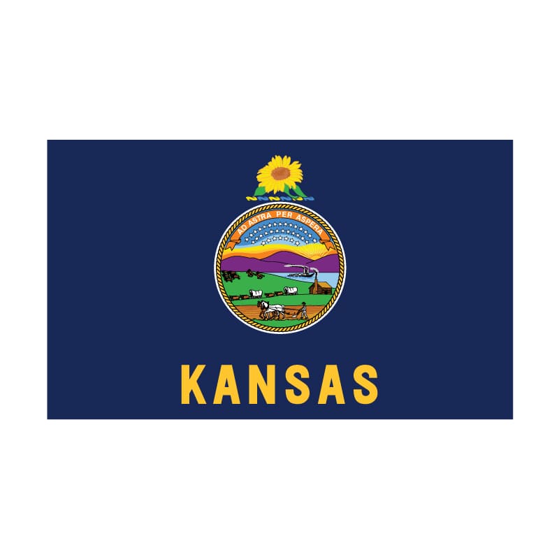 3' x 5' Kansas Flag - Nylon