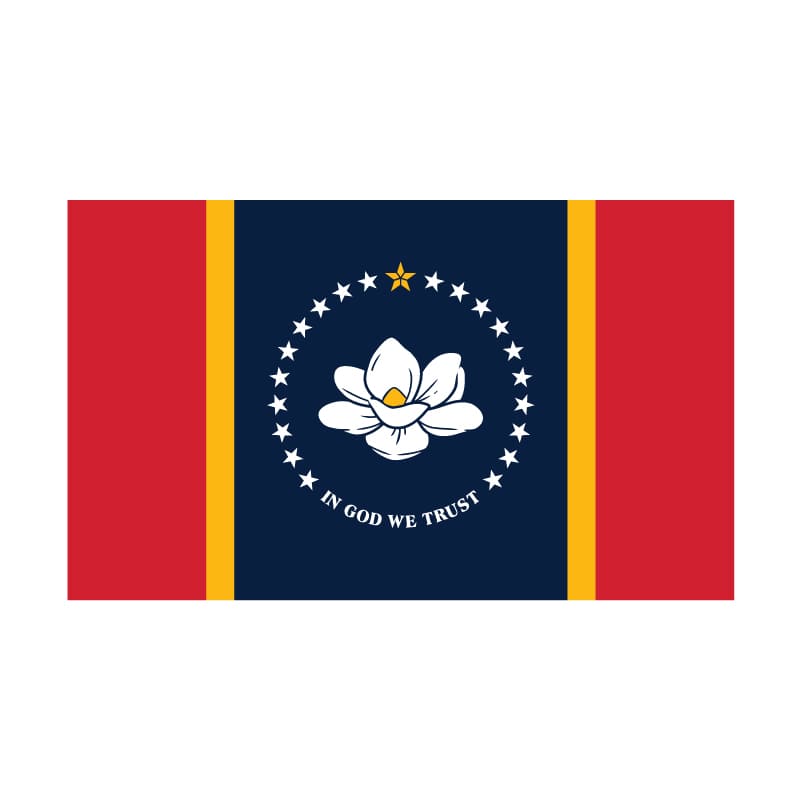 3' x 5' Mississippi Flag - Nylon