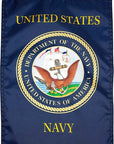 Navy Garden Flag