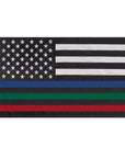 Then Red, Blue, Green Line Flag