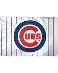 Cubs Pinstripes Logo Flag