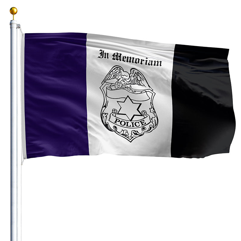 Police Mourning Flag - Nylon