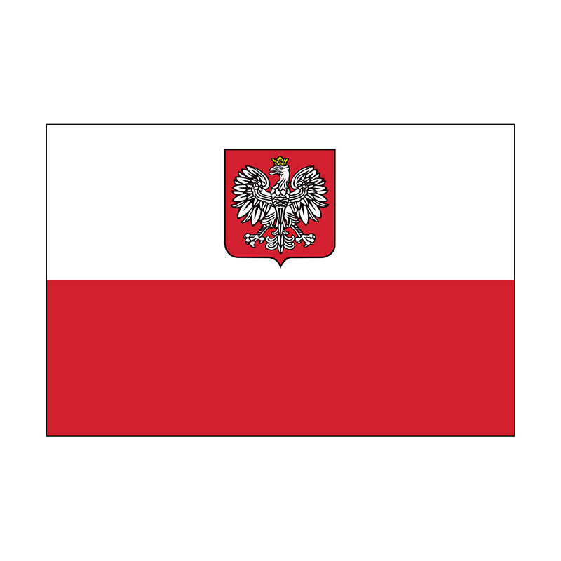 4' x 6' Poland With Eagle - Nylon