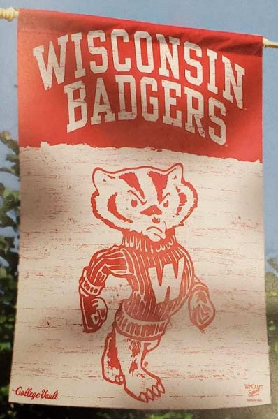 Bucky Badger Banner Flag