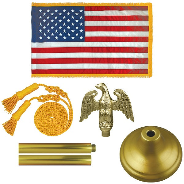 Deluxe U.S. Nylon Indoor/Parade Flag Set