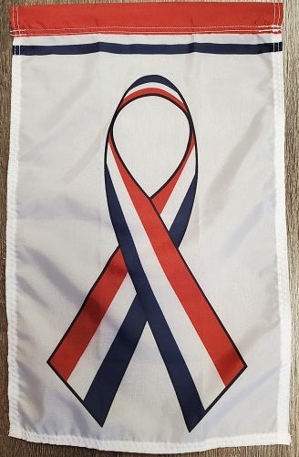 RWB Ribbon Garden Flag