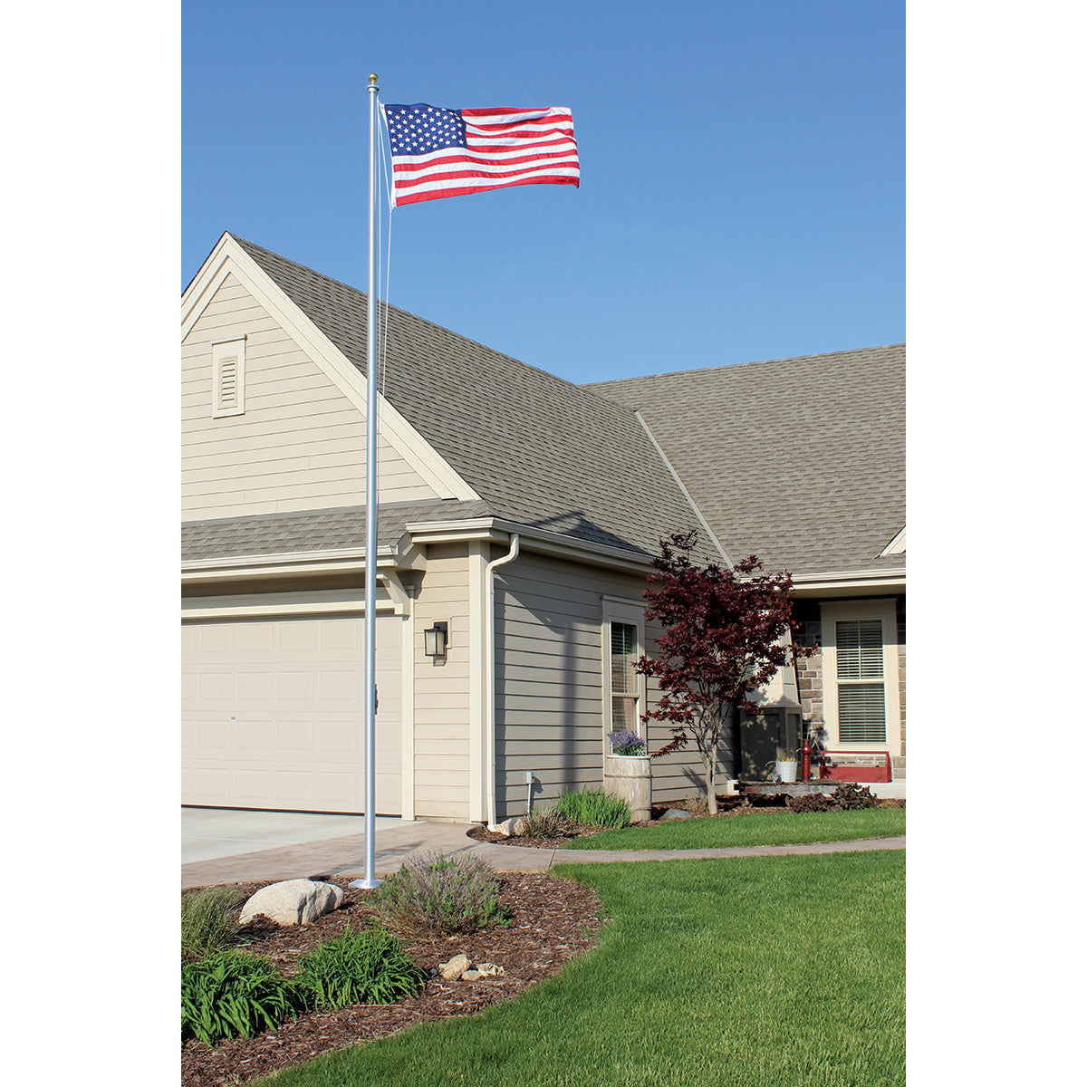 20' External Halyard Flagpoles