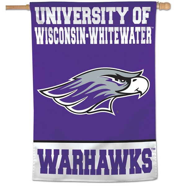 UW-Whitewater Warhawks Vertical Flag