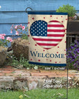USA Heart Garden Flag