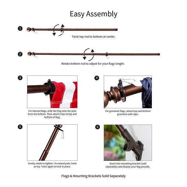 Extendable House Mount Flagpole