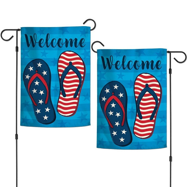 Patriotic Flip Flops Garden Flag