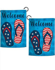 Patriotic Flip Flops Garden Flag