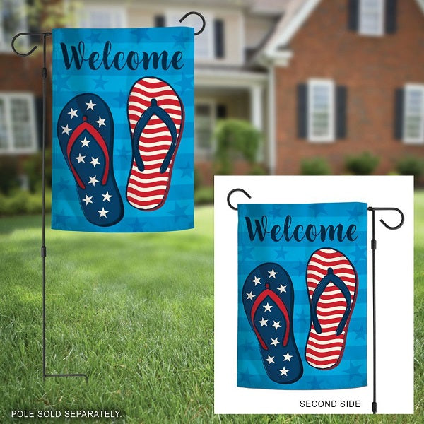 Patriotic Flip Flops Garden Flag