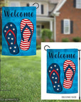 Patriotic Flip Flops Garden Flag