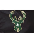 Bucks Logo Flag (Black)