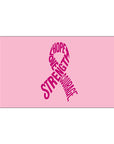 3' x 5' Pink Ribbon Flag - Nylon