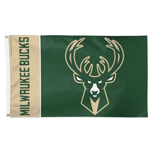 Milwaukee Bucks Team Block Flag