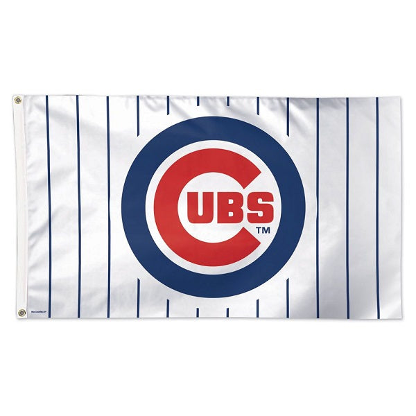 Cubs Pinstripes Logo Flag