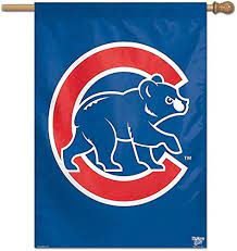 Chicago Cub w/ Logo Banner Flag