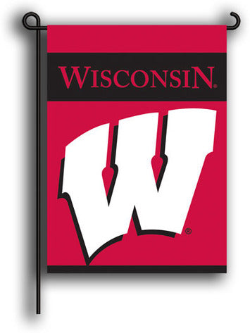 Wisconsin Badgers "W" Garden Flag
