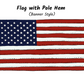 USA Flag w/ Pole Hem (Poly-Lite)