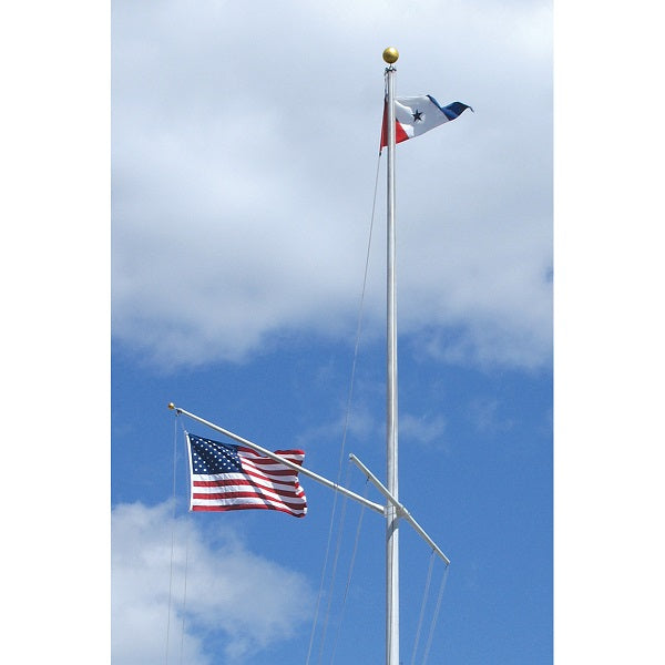 40' Nautical Flagpole w/ Yardarm &amp; Gaff