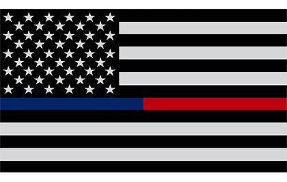 Thin Blue & Red Line USA Flag