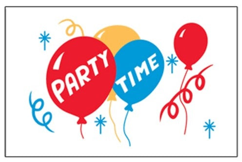 Party Time Balloons Flag