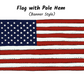 USA Flag w/ Pole Hem (Polyester)