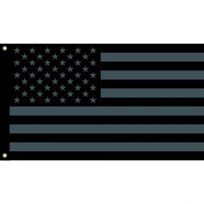 USA Flag (Silver &amp; Blk)