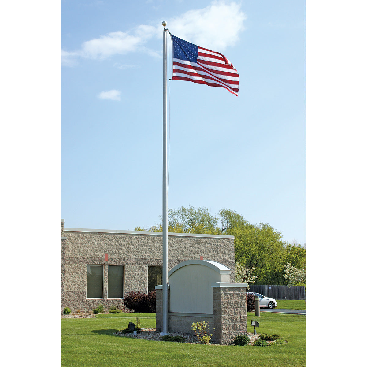 45&#39; External Halyard Flagpoles